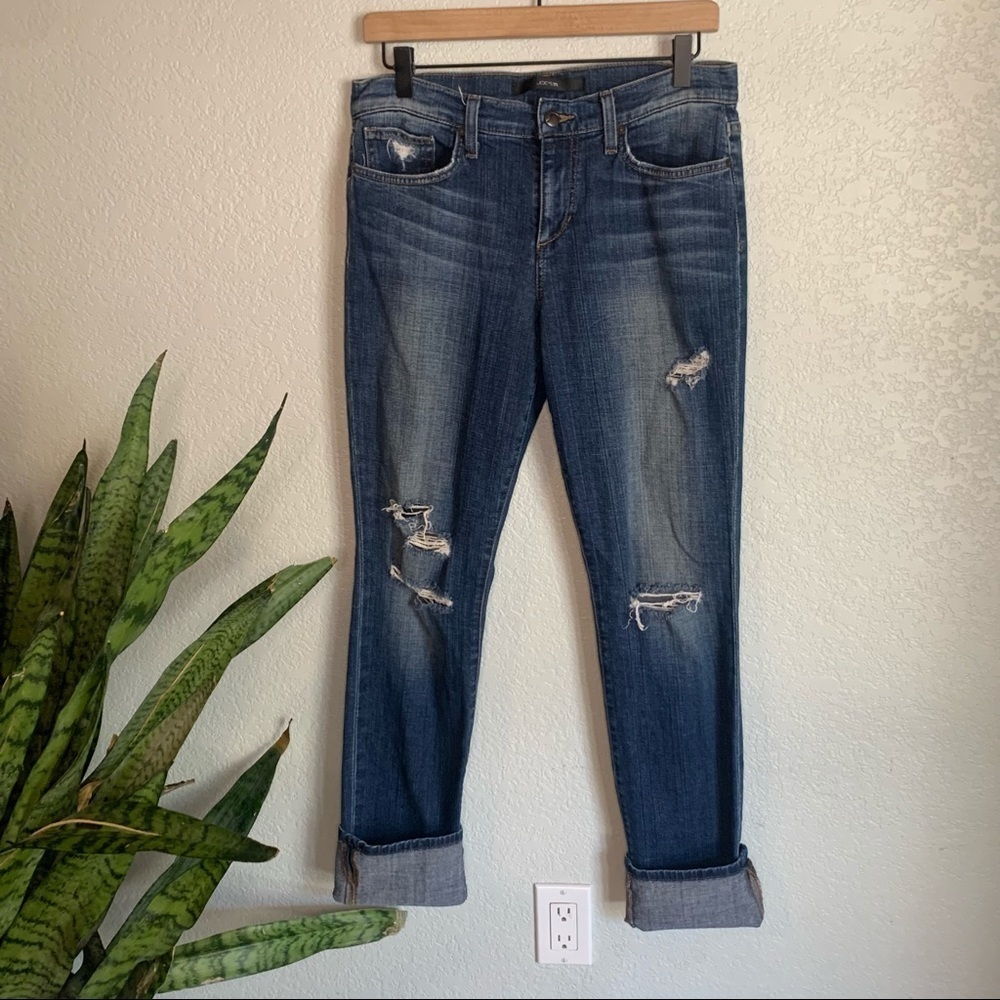 Joe’s straight leg distressed jeans